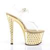Pleaser - STARDUST708 Sandale à bride à la cheville, Pole dance chaussures - Chaussures de pole dance - Couleur or Product image